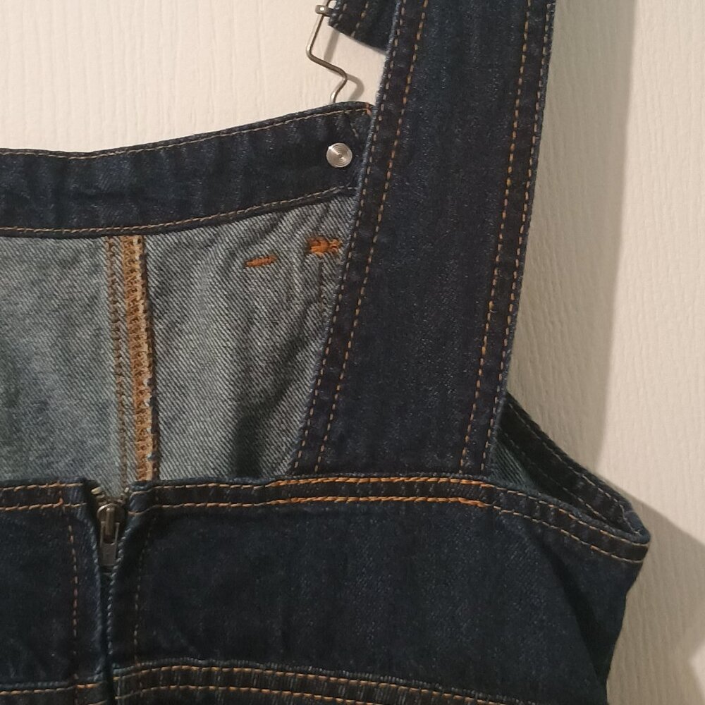 Dickies/Overall Mini Dress/Womens/S/Dark Blue/Denim Pinafore Workwear - Picture 5 of 10